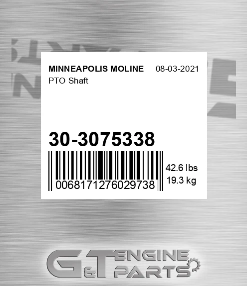30-3075338 Pto Shaft for MINNEAPOLIS MOLINE