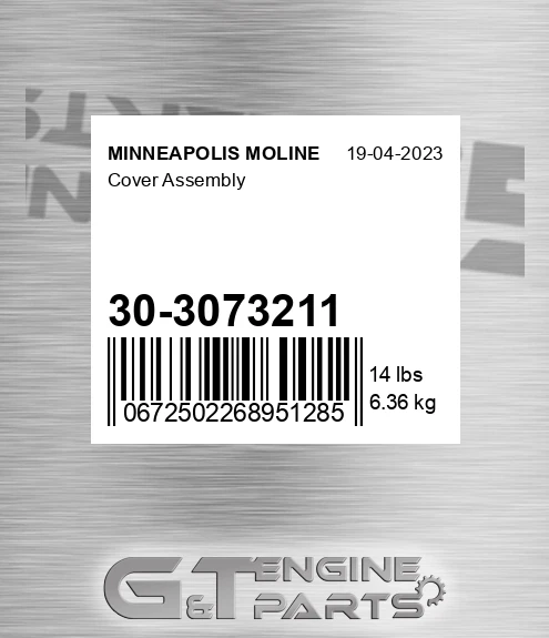 30-3073211 Cover Assembly for MINNEAPOLIS MOLINE