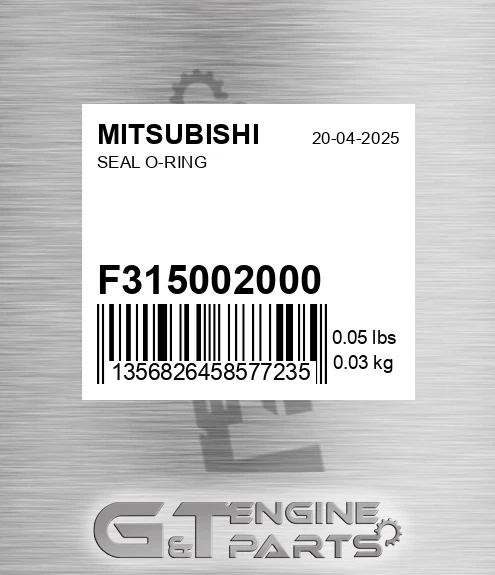 F315002000 Seal O-ring