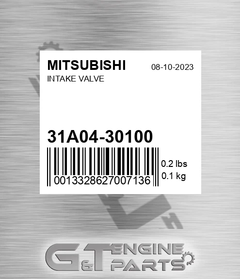 31A04-30100 Intake Valve
