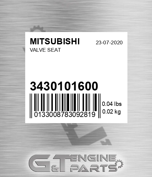 34301-01600 Valve Seat