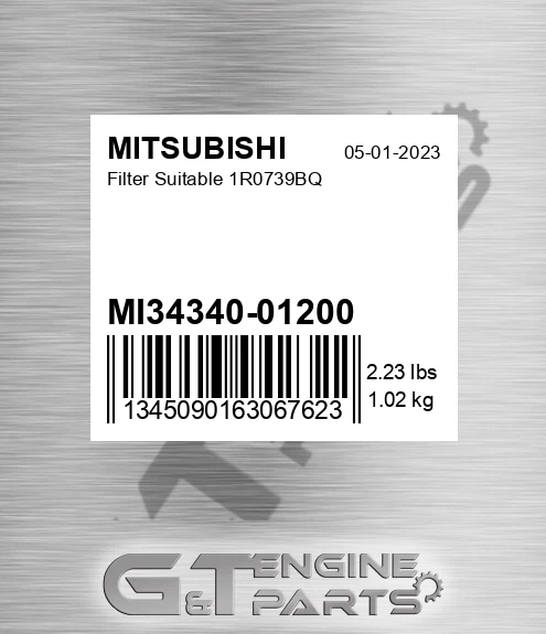 MI34340-01200 Filter Suitable 1r0739bq