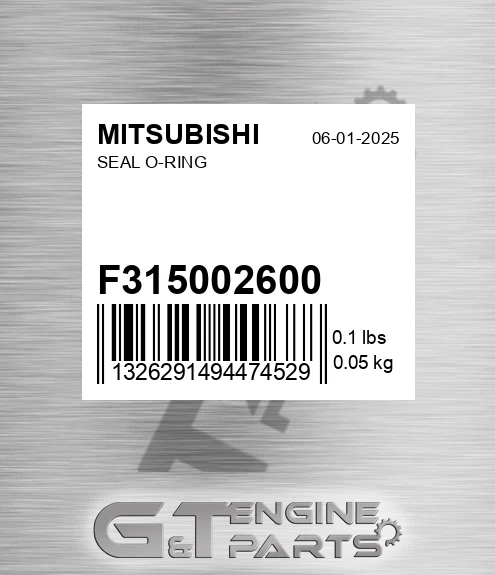 F315002600 Seal O-ring