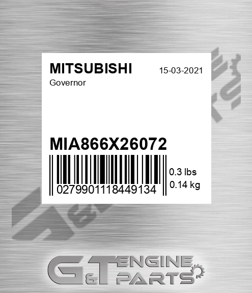 MIA866X-26072 Governor