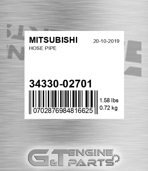 34330-02701 Hose Pipe