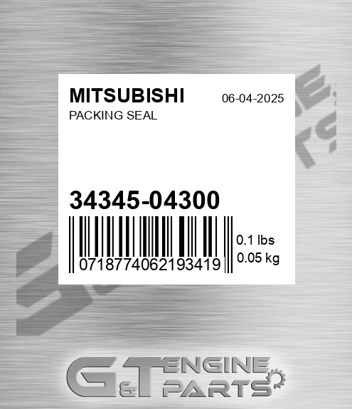 34345-04300 Packing Seal