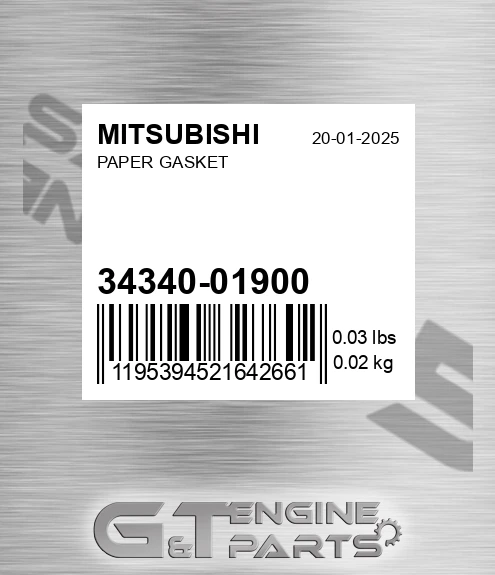 34340-01900 Paper Gasket