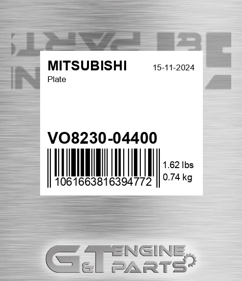 VO8230-04400 Plate