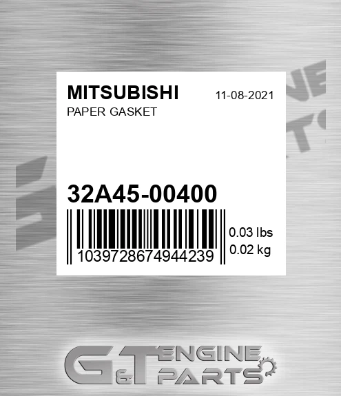 32A45-00400 Paper Gasket