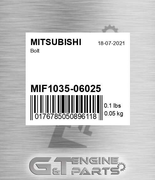 MIF1035-06025 Bolt