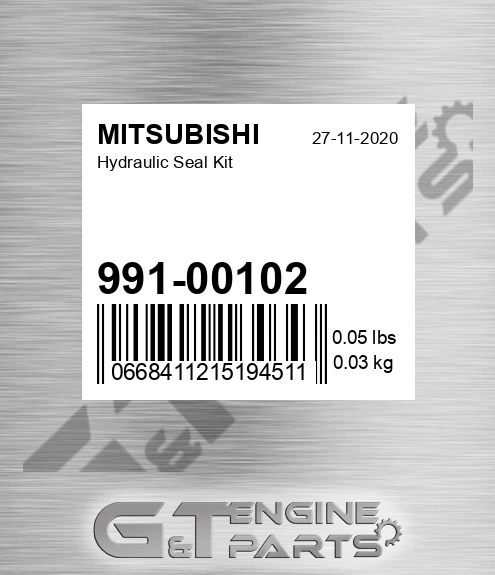 991-00102 Hydraulic Seal Kit