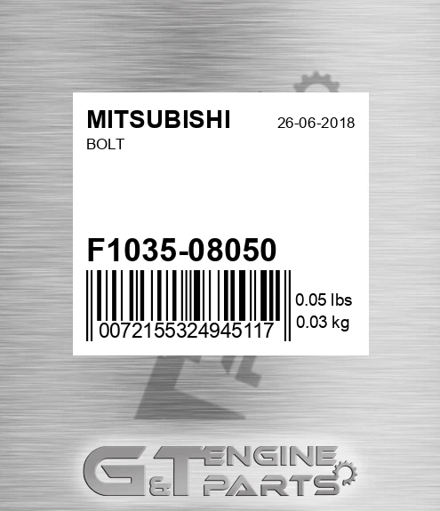 F1035-08050 Bolt