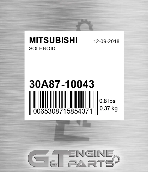 30A87-10043 Solenoid
