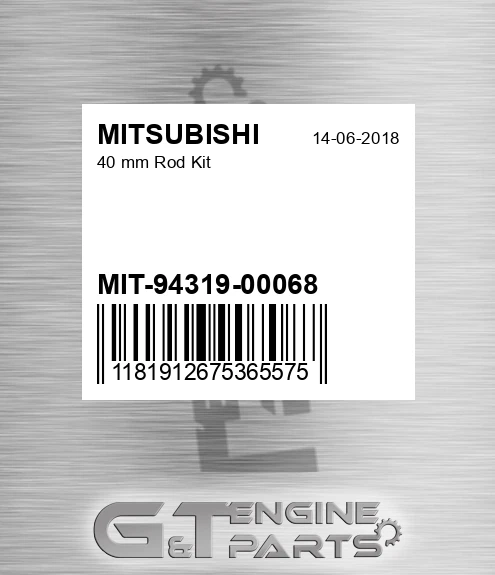 MIT-94319-00068 40 Mm Rod Kit