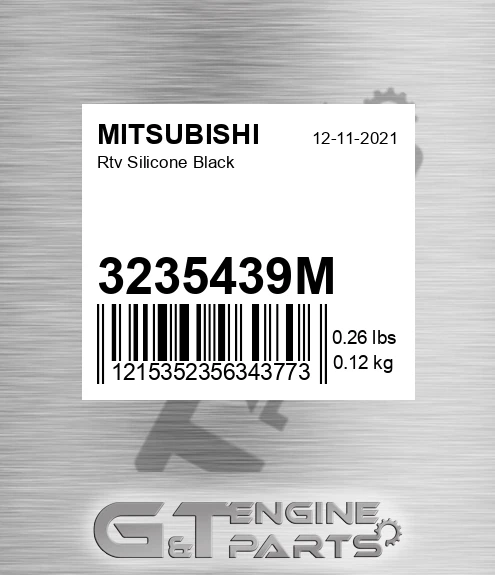 3235439M Rtv Silicone Black