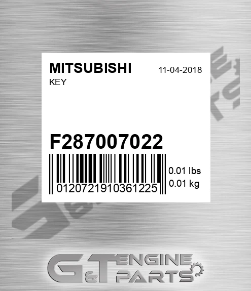 F2870-07022 Key
