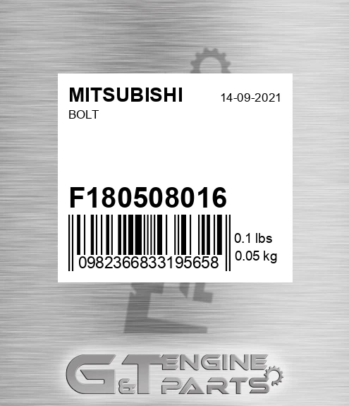F1805-08016 Bolt