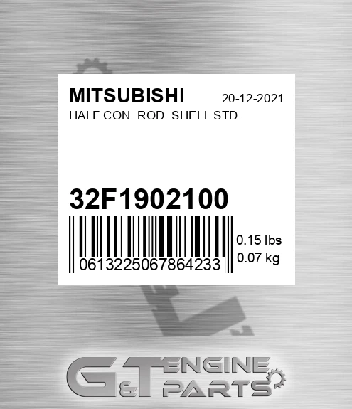 32F1902100 Half Con. Rod. Shell Std.