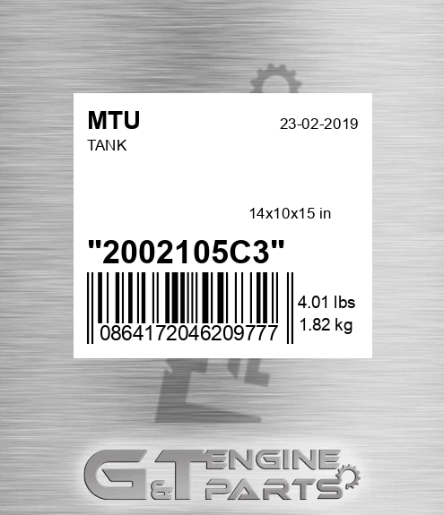 2002105C3 MTU Tank