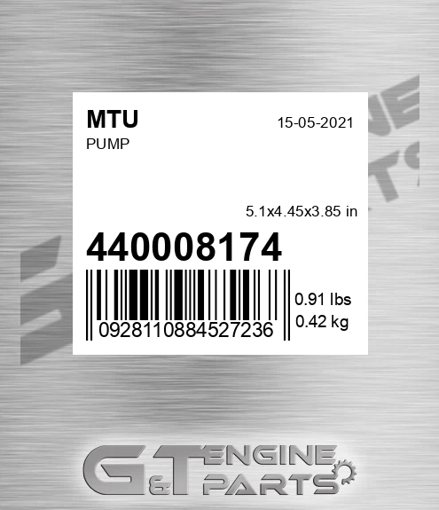 440008174 MTU Pump