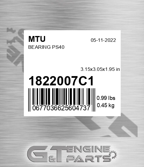 1822007C1 Bearing Ps40