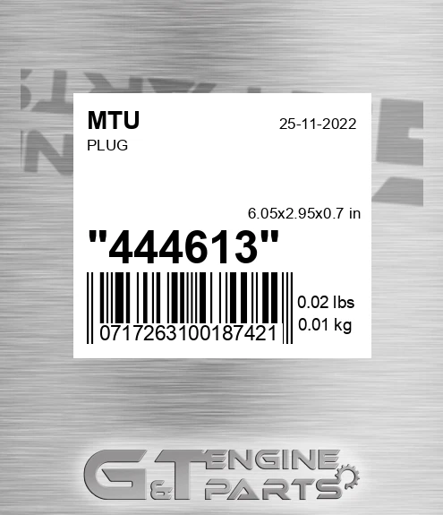 444613 Plug