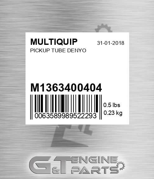 M1363400404 Pickup Tube Denyo