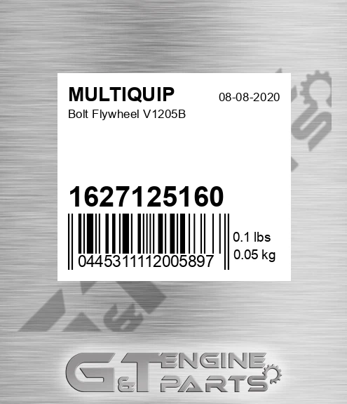 1627125160 Bolt Flywheel V1205b
