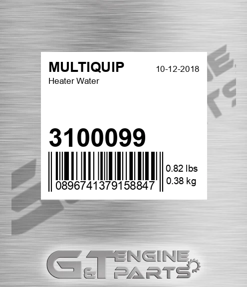 3100099 Heater Water
