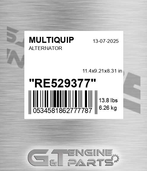 RE529377 Alternator
