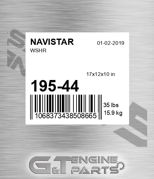 195-44 Wshr for NAVISTAR