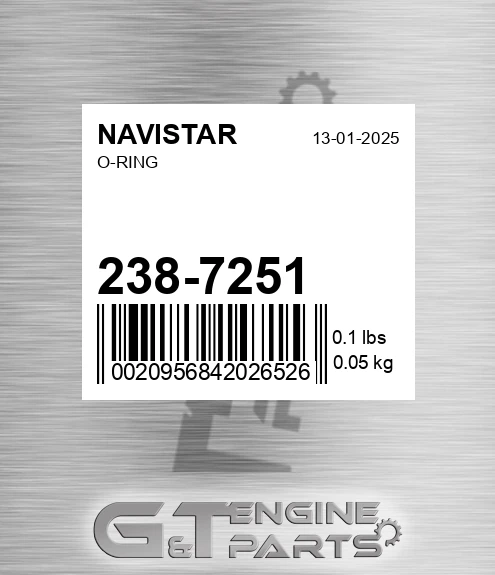 238-7251 O-ring
