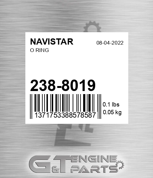 238-8019 NAVISTAR O Ring