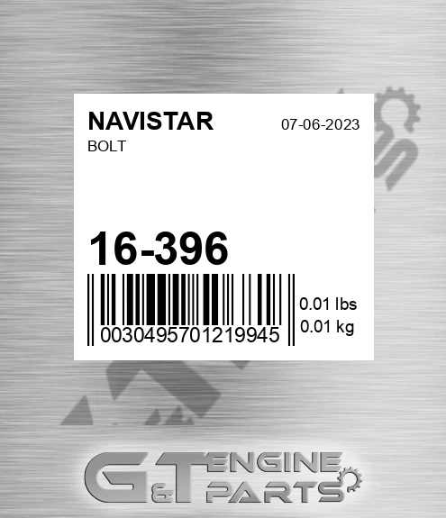 16-396 NAVISTAR Bolt