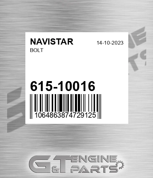615-10016 Bolt
