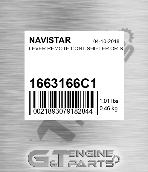 1663166C1 NAVISTAR Lever Remote Cont Shifter Or S