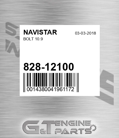 828-12100 Bolt 10.9