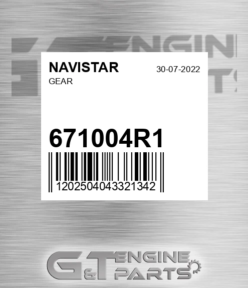 671004R1 Gear