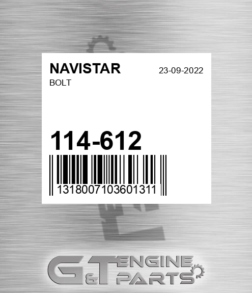114-612 Bolt for NAVISTAR