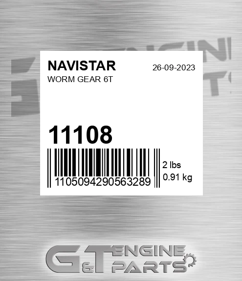 11108 Worm Gear 6t