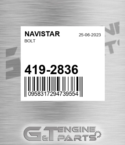 419-2836 Bolt