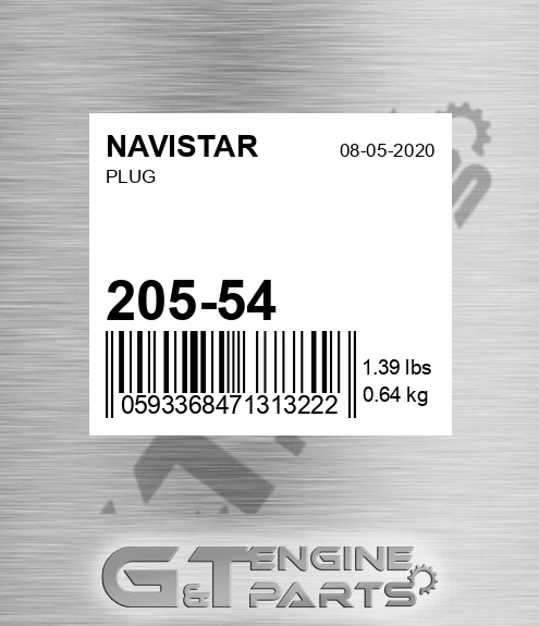205-54 Plug
