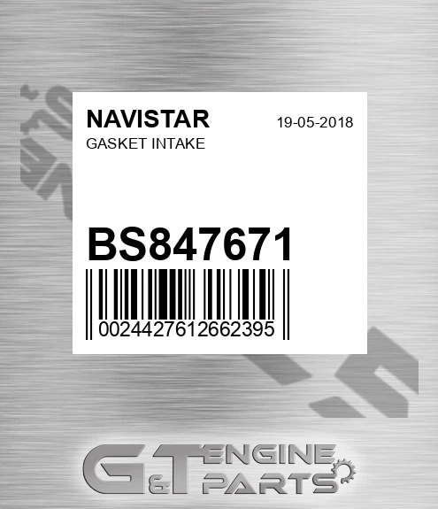 BS847671 NAVISTAR Gasket Intake
