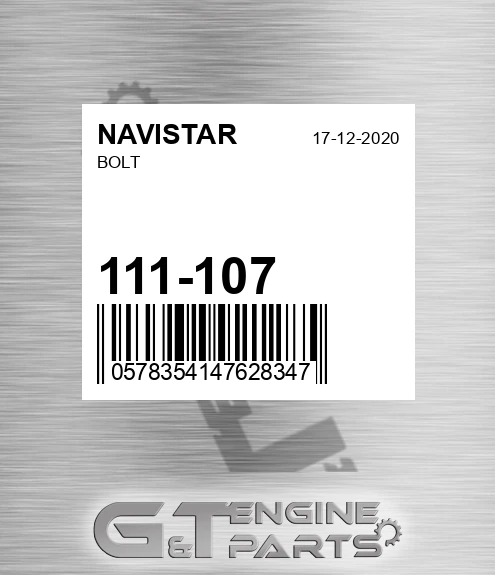 111-107 Bolt for NAVISTAR