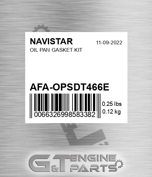 AFA-OPSDT466E Oil Pan Gasket Kit for NAVISTAR