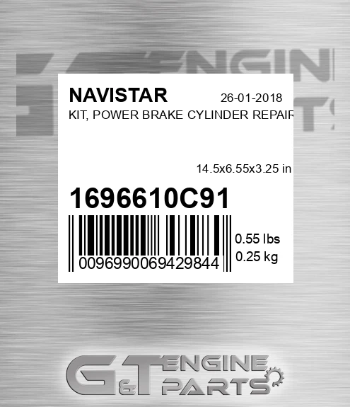 1696610C91 Kit, Power Brake Cylinder Repair for NAVISTAR