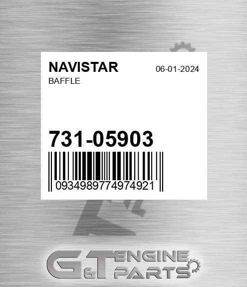 731-05903 NAVISTAR Baffle