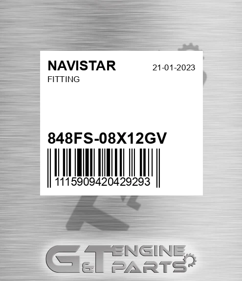 848FS-08X12GV Fitting
