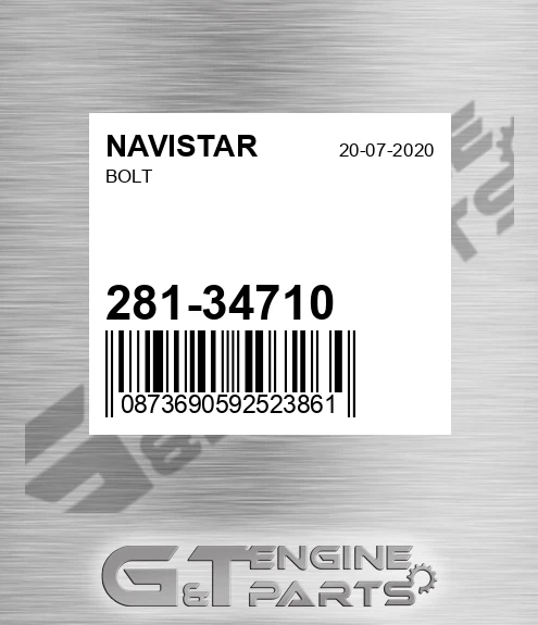 281-34710 Bolt