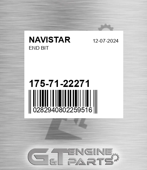 175-71-22271 End Bit